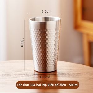 Onlycook | Cốc Thermo 2 Tầng Bằng Thép Không Gỉ 304