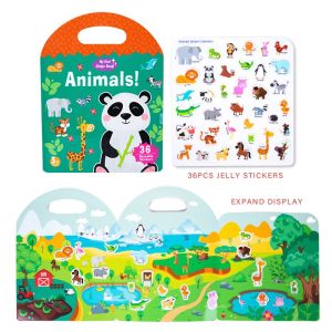 Early Childhood Education Scene Sticker Book Focus Cultivation Quiet Sticker Book Enlightenment Puzzle Cognitive Sticker Book