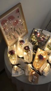 20Pcs Single Bouquet Wrapper Packaging  Rose Transparent Flower Bouquet Gift Flower Decoration Single Bouquet Packaging