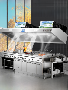 Commercial Stainless Steel Kitchen Exhaust Smoke Purifier One-Piece Large Suction Power Restaurant Special Environmental Protection Equipment