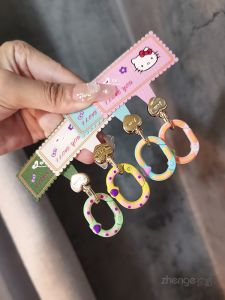 New Upgrade Rotating Head Heart Cat Phone Lanyard Clip Mobile Phone Holder Thin Sheet Durable Not Affect Charging No Shell Push