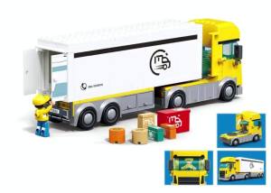 Bộ Đồ Chơi Lắp Ráp Mô Hình Xe Tải Container New City Express Xe Giao Hàng Giáo Dục Dành Cho Trẻ Em 255-269 Chi Tiết Nhựa ABS