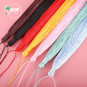 Long 30cm Pure Color Tassel Fringe Home Craft Smooth Flowing Tassel Wind Long Tassel Hanging Ornament Fashion Jewelry Accessory