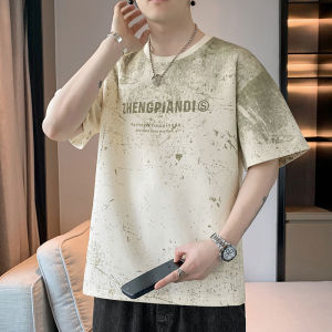 Loose Casual Mens Short Sleeve T-Shirt 2025 Summer New Style Tie Dye Fashion Trend Breathable Sweat Absorbent Anti-Pilling