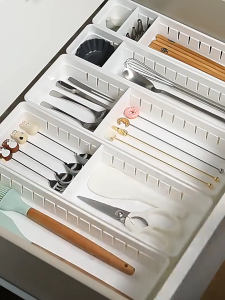 Khay chia ngăn kéo có vách chia 2 ngăn các loại rộng - dài Inomata nội địa Nhật Bản