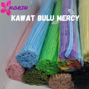 Kawat Bulu Mercy Pastel Polos / Pipe Cleaner Pastel Macaron Isi 100pcs / Kawat Bulu Mercy MixColor 12inch (30cm)