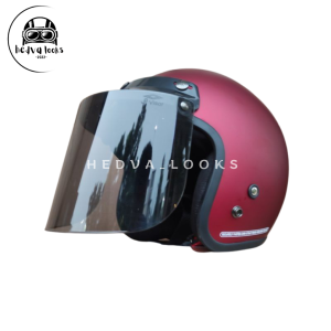 Helm Bogo Retro Dewasa Kaca Cembung ALL SIZE SNI
