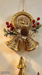 Happy Time Christmas Bells Gold Bells Red Hanging Bells for Decoration Vintage Bells Ideal for Christmas Tree Christmas Wreath Party Wedding Christmas Decorations for Home 2026