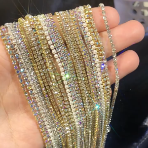 90CM Maniure Nail Art DIY Decoration Super Flash Rhinestone Diamond Pearl Chain 90CM 专业美甲爆闪钻石珍珠链条