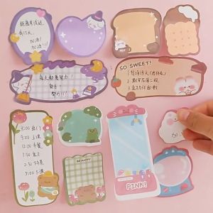 💎💫GROCELY💫💎 STICKY NOTES MEMO PAD 3 IN 1 BERBAGAI MACAM BENTUK PAD AESTHETIC LUCU / PENANDA DAN PEMBATAS NOTES 3 IN 1 AESTHETIC