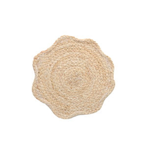 Handwoven Heat Resistant Mat Cup Coaster Dining Table Water Pot Pad Anti Slip Restaurant Table Mat Natural Wood Pulp Material