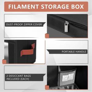 3D Printer Filament Storage Box 2 Pack Holds 12 Spools Clear Foldable Moisture Proof Organizer with Desiccants For 1kg PLA PETG