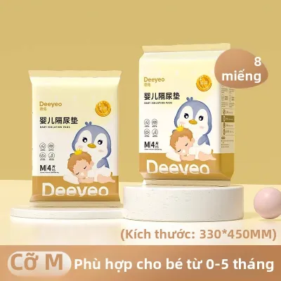 Deeyeo | Đệm Tã Thoáng Khí Chống Thấm Cho Trẻ Sơ Sinh 8 Miếng
