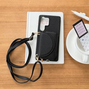 szhaiyu | Crossbody Wallet Cards Solt Phone Case for Samsung Galaxy S26 Ultra S25 S24 FE S23 S22 Plus A57 A37 A56 A36 A16 Leather Cover