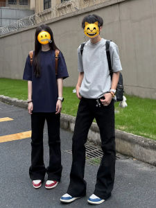 Quần Ống Đứng Màu Đen Mỏng Cho Nam Mùa Hè Quần Ống Rộng Cho Cặp Đôi Quần Ống Đứng Thẳng Quần Ống Đứng Cong