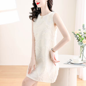 MAIMEI | Elegant Versatile Sleeveless Dress Stylish Vest Skirt Wrap Around Design Polyester Fabric A-Line Midi Skirt For Summer Season