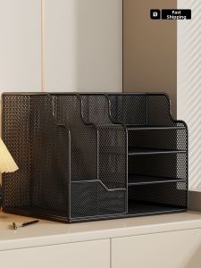evesigar | Organizing Filing Shelf Simple Multi-connector Large Capacity Metal Small Bookshelf