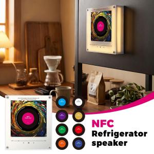 NFC Music Fridge Magnet Touch Play Song Player Acrylic Album Display Night Light USB-C Rechargeable Ornament Must-Have