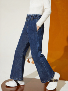 Ask Junior | Spring and Autumn Insulated Warmer Tapered Jeans Bell Bottoms