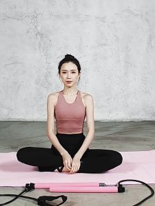 Pilates Bar With Resistance Elastic Band Exercise Equipment Gym Exercise Yoga Pilates Rod Pull Rope