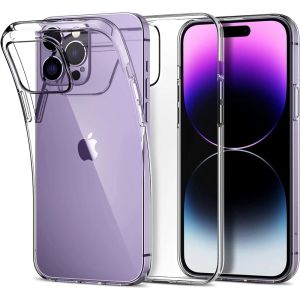 Clear Case For iPhone 15 Pro Max Soft TPU Silicone For iPhone 15/15 Pro/15 Plus/14/14 Pro/14 Plus/14 Pro Max Back Cover Phone Case