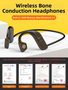 SENXUN | Bone Conduction Wireless Bluetooth Headphones for Sports Long Battery Life