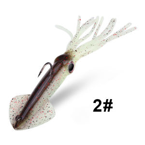 WEIHE 14cm 36g 5colors Artificial Soft Squid Lure Soft Fishing Lure PVC Octopus Bait with Lead Inside UV Effect Squid Lures