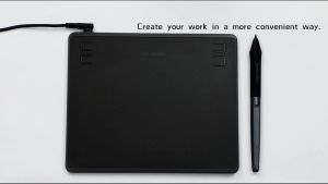 【Local Delivery】HUION HS64/HS64 Chips Digital Graphics Tablet OSU Gaming Drawing Tablet with 8192 Battery-Free Stylus 4 Express Keys Ideal Use for Distance Education and Wed Conference Signature Pad Best Gift for Students