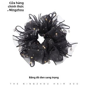NING ZHOU | Vòng Đeo Tóc Hình Nơ Pha Lê Sang Trọng