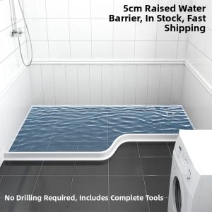 Bathroom Kitchen Self Adhesive Silicone Water Barrier Strip Toilet Ground Dry Wet Partition Shower Room Accessory