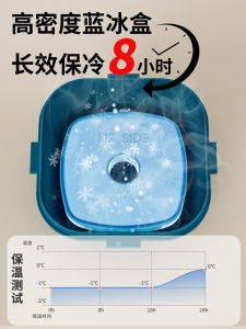 Summer Anti-Spoiling Lunch Box Cooling Preservation Lunch Container for Office Workers Double Layer Square PP Material 8 Hour Insulation