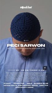 PECI SARWON ROSAL: Peci Rajut Kopiah Sholat Shalat Solat Haji Pria
