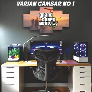 Dekorasi Dinding Grand Theft Auto Print Ultra HD 4K & Hiasan Gaming GTA