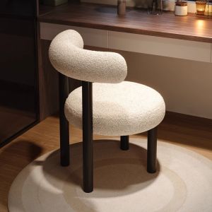 Modern Backrest Makeup Chair Cream Style Bedroom Wardrobe Chair Internet Famous Small Fat Chair Dressing Table Stool