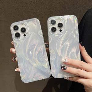 FULL COVER HOLOGRAM FEATHER CASE IPHONE X XS XR XSMAX 11 12 13 14 15 PRO MAX