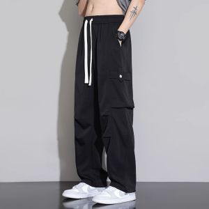 Quần Dài Ống Đứng Mỏng Mùa Hè Cho Thanh Thiếu Niên Nam Quần Dài Thường Ngày Cho Học Sinh Trung Học Cơ Sở Quần Dài Ống Rộng