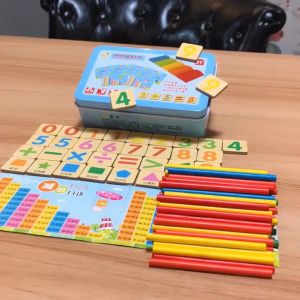 Mainan Puzzle Kayu Magnet untuk Meningkatkan Inteligensi Matematika Anak