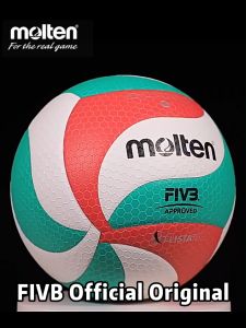 ของแท้ วอลเลย์บอล ลูกวอลเลย์บอล FIVB Official Molten V5M5000 วอลเลย์บอล หนัง PU ไซซ์ 5 แถมฟรี ที่ปั้มลม ถุงบอล เข็มลม ลูกวอลเล่ย์บอลแท้ที่ผลิตในไทย ผู้ขายประกันคุณภาพ บริการหลังการขาย