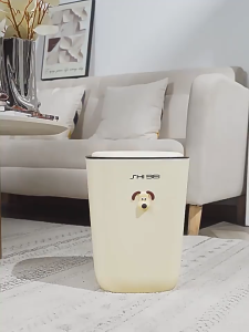 IFS ถังขยะ สีครีม ถังขยะพลาสติกหนา 12L และ 16L ทรงสี่เหลี่ยม มีฝาเปิดปิด