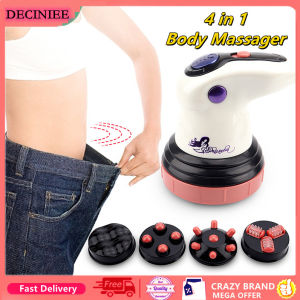 DECINIEE 4 in1 Body Electric Massager Anti Cellulite Portable Fat Slimming Health Care Massage Device Cervical Spine Neck Waist