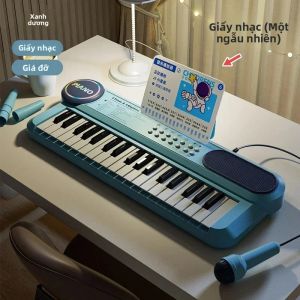 Đàn Piano Điện Trẻ Em 37 Phím Bàn Phím Cho Bé Có Micro Nhạc Cụ Đồ Chơi Giáo Dục Cho Trẻ Em Hát Bài Hát Trò Chơi