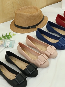 doll shoes for woman close / jelly doll shoe for women  new Korean version of shallow flat shoes waterproof and wear-resistant womens shoes comfortable soft flat head work shoes