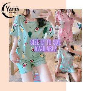 [READY STOCK] Korean Style KAEN Flowers and Fruits Short Sleeve & Shorts Pajamas Set 2