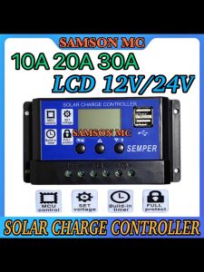 Solar Charge Controller 12V/24V Original 30A 20A 10A PWM Battery Regulator Solar Panel Controller LCD Display USB Port