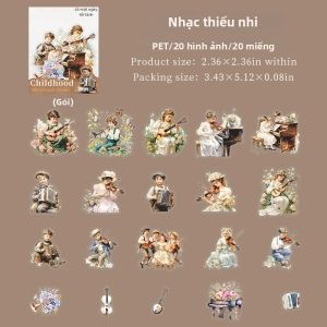 Mr.paper | 20 Tờ Thời Tuổi Thơ Retro Thú Cưng Dán Túi Cho Scrapbooking Album Ảnh Thủ Cắt Dán Trang Trí