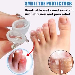 10pcs Silicone Gel Little Toe Tube Corns Blister Corrector Bunion Protector Care Toe Protection Gel Sleeve Pinkie Gel Finger