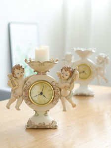Cupid Angel Clock Candlestick Home Decorative Items Practical Home Decor Bedroom Creative Cute Decorations European Vintage Living Room