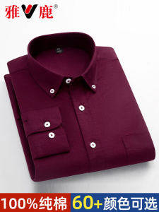 เสื้อเชิ้ตแขนยาวผ้าคอตตอนแท้ยูนิเซ็กซ์ ทรงหลวม ปกโปโล แฟชั่นฤดูใบไม้ร่วง สีสันสดใส ไม่ต้องรีด คอปกปิด