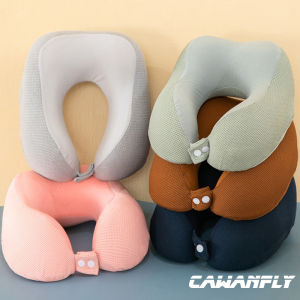 CAWANFLY Plain Memory Foam U-Shaped Neck Travel Pillow