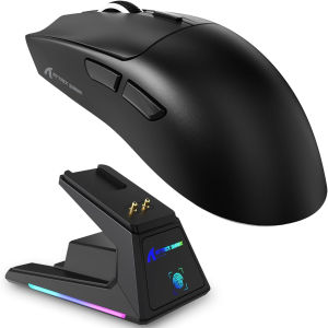 ATTACK SHARK | ATTACK SHARK X1 Wireless Gaming Mouse with RGB Charging Dock PAW3395 PRO Sensor Up to 40K DPI Ultra Light Tri-Mode for WIN/MAC